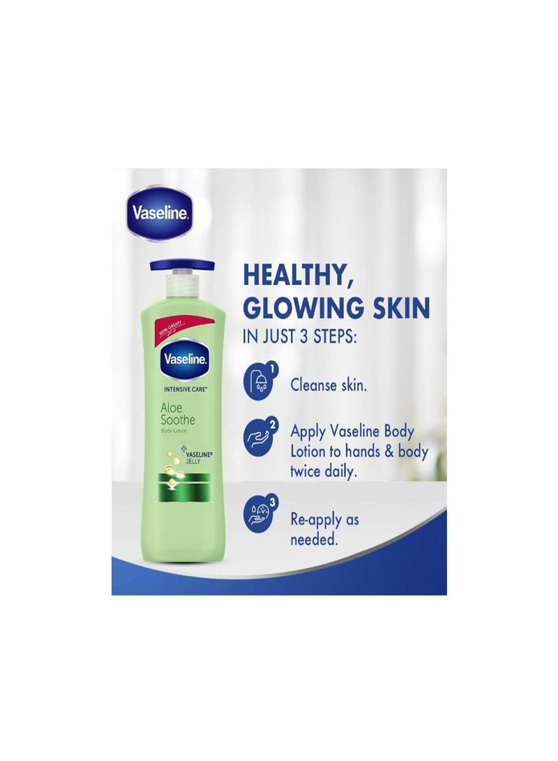 Vaseline Intensive Care Body Lotion For Dry Skin Aloe Soothe 400ml - Image 2