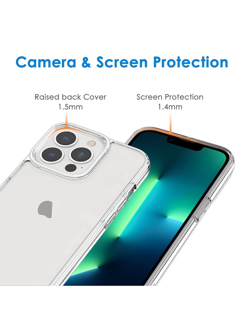 جي تيك جراب لهاتف iPhone 13 Pro 6.1 بوصة غير أصفر مقاوم للصدمات وغطاء ممتص للصدمات مضاد للخدش شفاف - Image 5