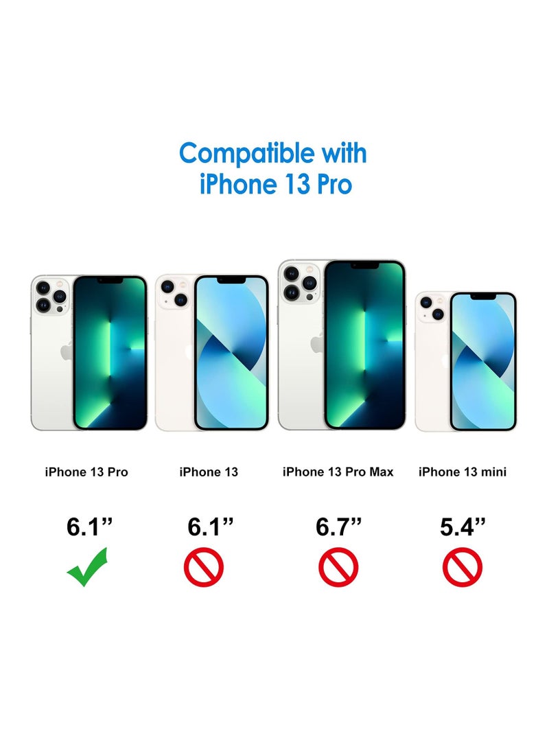 جي تيك جراب لهاتف iPhone 13 Pro 6.1 بوصة غير أصفر مقاوم للصدمات وغطاء ممتص للصدمات مضاد للخدش شفاف - Image 3