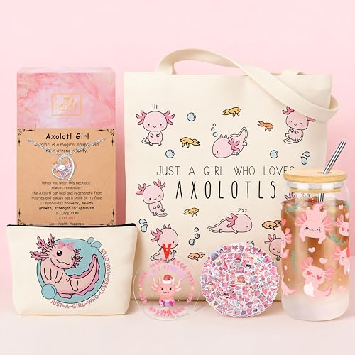 SiplyHaven 6PCS Axolotl Gifts Teen Graduation Gifts Trendy Stuff Cute Axolotls Accessories Basket for Axolotl Lovers Birthday Christmas Gift for Girls Teens Daughter Niece - Image 1