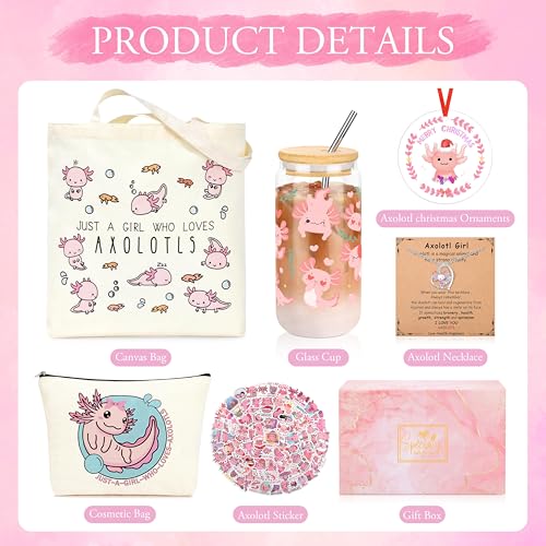SiplyHaven 6PCS Axolotl Gifts Teen Graduation Gifts Trendy Stuff Cute Axolotls Accessories Basket for Axolotl Lovers Birthday Christmas Gift for Girls Teens Daughter Niece - Image 3