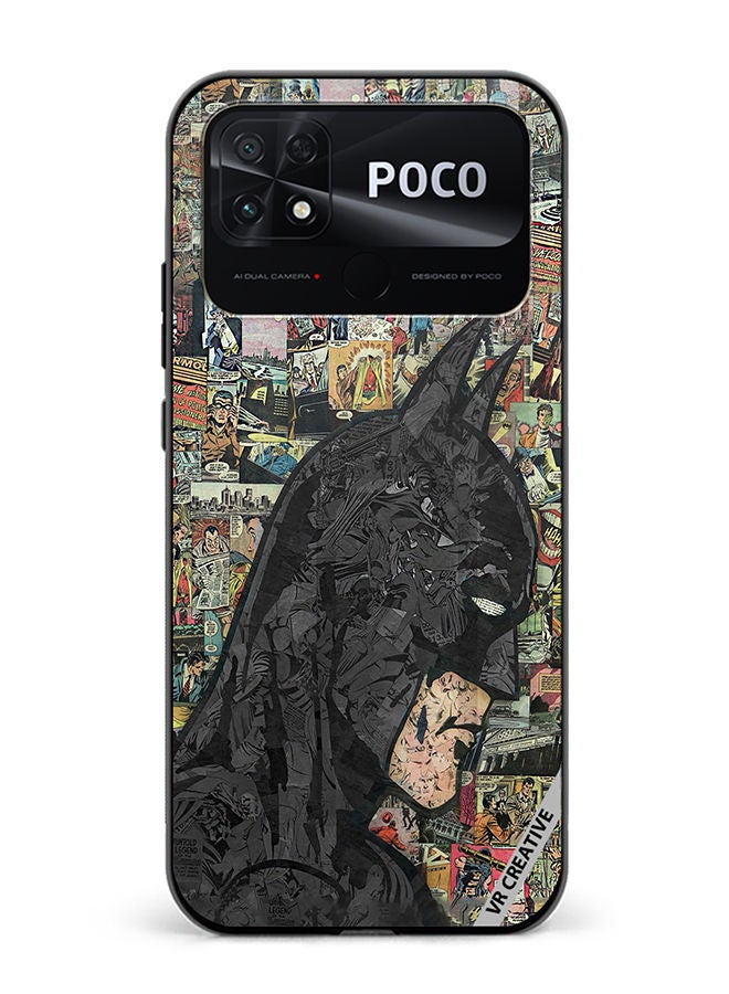VR CREATIVE Protective Case Cover For Xiaomi Poco C40 Batman Comic Design Multicolour - Image 1