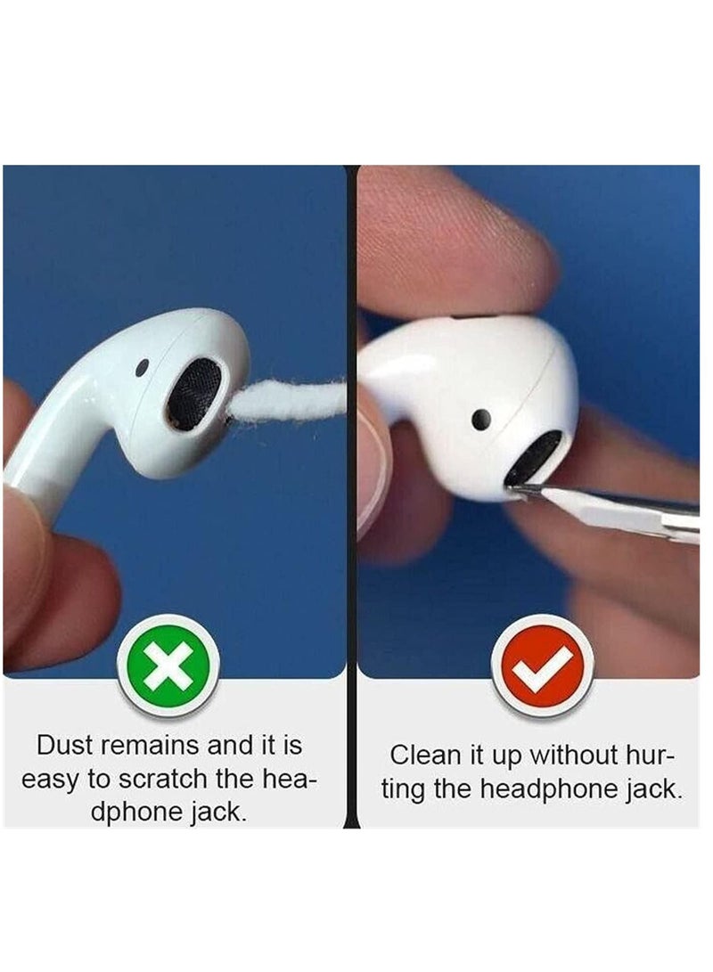 Earbuds Cleaning Pen,Earphone Brush,Bluetooth Earbuds Cleaning Pen Cleaning Brush Kit,Multifunction Durable Cleaning Pen Kit Clean Brush,In Ear Headphone Cleaning Tool - Image 5