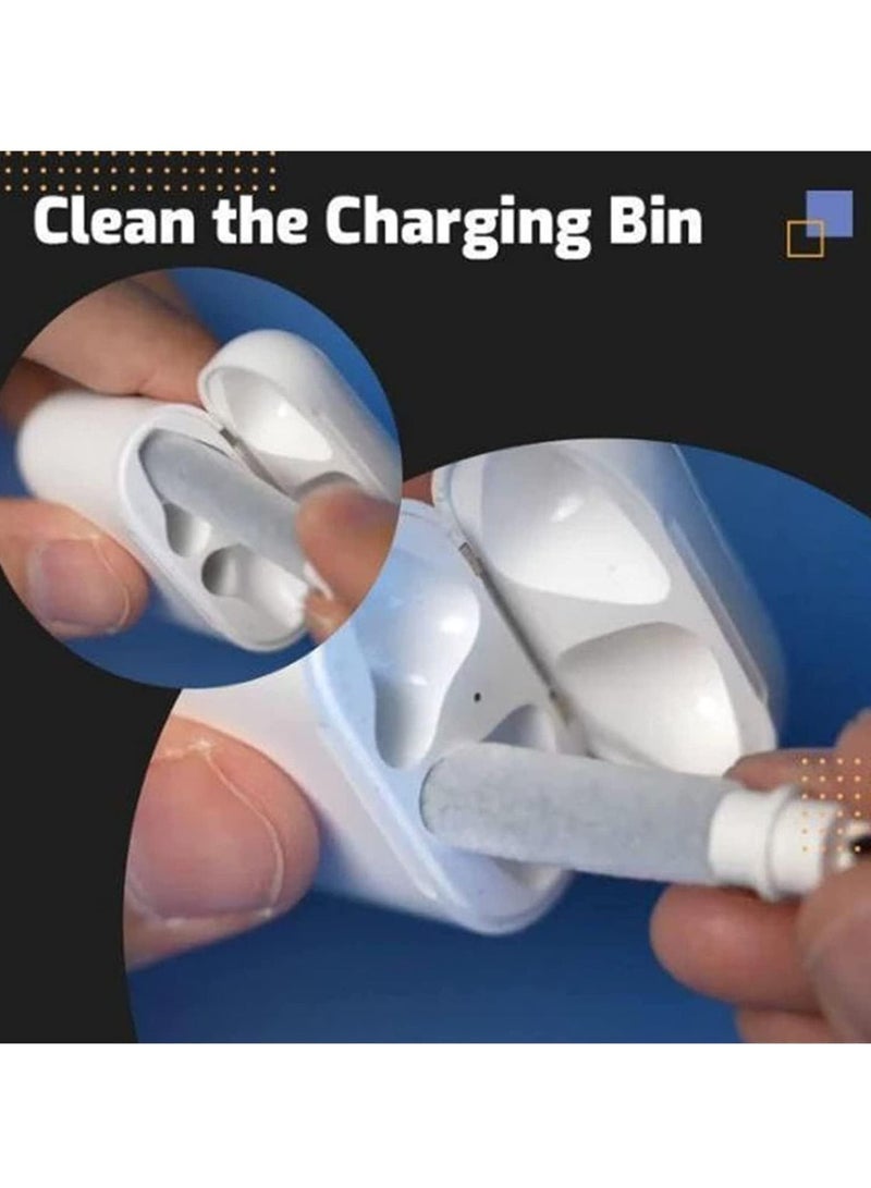 Earbuds Cleaning Pen,Earphone Brush,Bluetooth Earbuds Cleaning Pen Cleaning Brush Kit,Multifunction Durable Cleaning Pen Kit Clean Brush,In Ear Headphone Cleaning Tool - Image 2