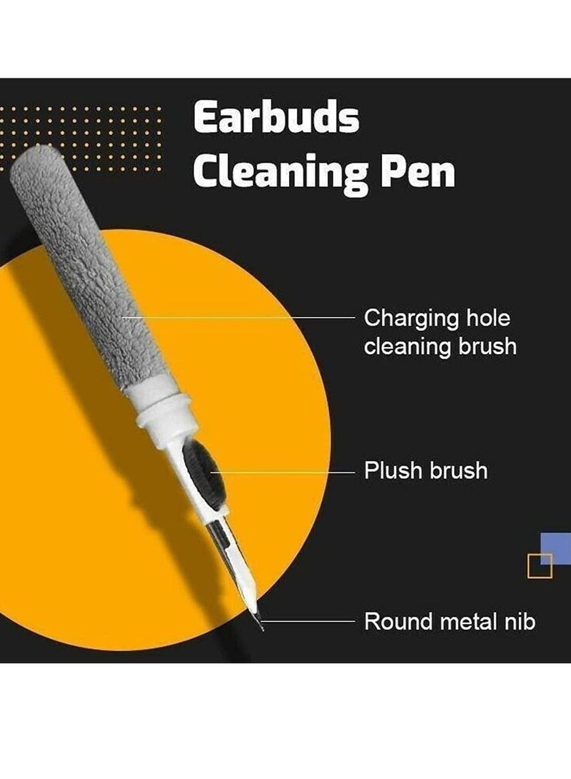 Earbuds Cleaning Pen,Earphone Brush,Bluetooth Earbuds Cleaning Pen Cleaning Brush Kit,Multifunction Durable Cleaning Pen Kit Clean Brush,In Ear Headphone Cleaning Tool - Image 4