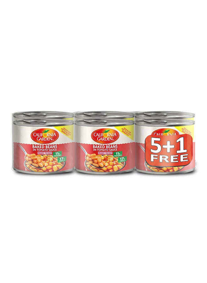California Garden Baked Beans In Tomato Sauce 6 x 220g  - Image 1