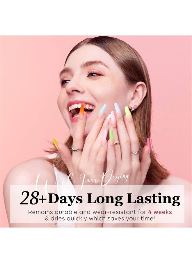 modelones - Modelones 36 Pcs Gel Nail Polish Kit, 2023 Spring Summer Rainbow Color Gel Polish Set 7ml Soft Pink Red Green Bright Neon Holiday Nail Polish Gel Glitter Soak Off LED Nail Art Kit Starter DIY Gift for - Image 1