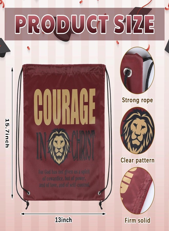 Bulyoou 24 Pcs Religious Drawstring Backpack Christian Drawstring Bags Large Jesus Bible Verse String Bag Sunday School Gifts - Image 2