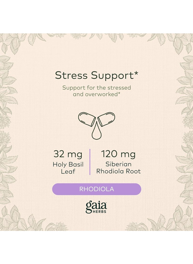 Gaia Herbs - Adrenal Health Daily Support - Support for the Stressed and Overworked - Concentrated Formula, Full Spectrum, Supercritical Extract - 60 Vegan Liquid Phyto-Caps Herbal Supplement - Image 1