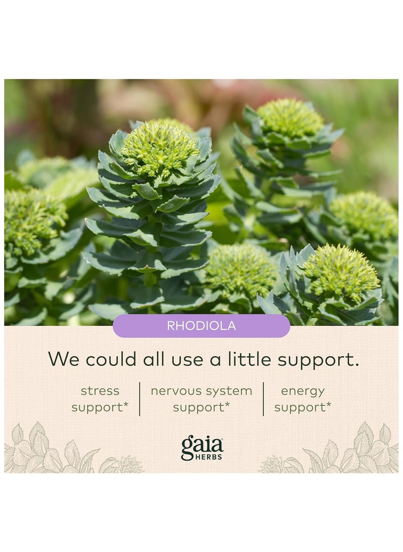 Gaia Herbs - Adrenal Health Daily Support - Support for the Stressed and Overworked - Concentrated Formula, Full Spectrum, Supercritical Extract - 60 Vegan Liquid Phyto-Caps Herbal Supplement - Image 1