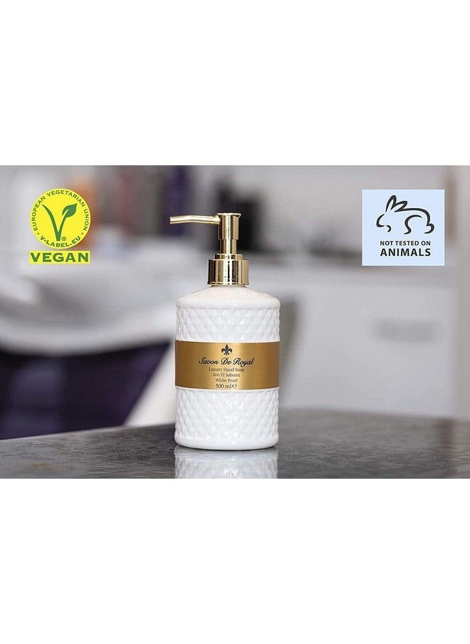 Savon De Royal - White Pearl Liquid Hand Soap Liquid Hand Wash Multipurpose Liquid Soap In Pump Dispenser Lily Flower Scent 16.9 Fl Oz - Image 1
