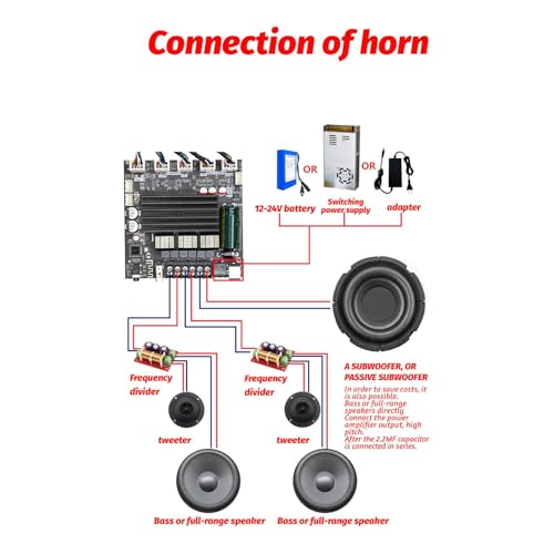 MERISHOPP Digital Amplifier Board DIY Sturdy Compact 100W -2+200W Amp Board 2.1 Channel|Consumer Electronics | Tv Video & Home Audio | Tv Video & Audio Parts | Amplifier Parts & Components - Image 4