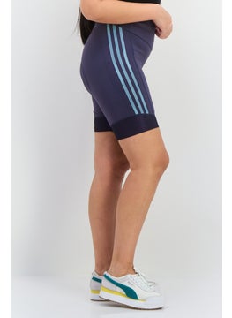 Adidas Women Sportswear Fit Pull On Training Shorts, Dusty Navy  - Image 2