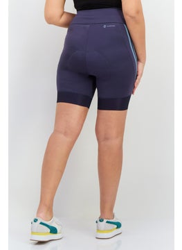 Adidas Women Sportswear Fit Pull On Training Shorts, Dusty Navy  - Image 3