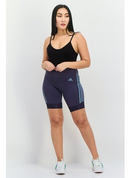 Adidas Women Sportswear Fit Pull On Training Shorts, Dusty Navy  - Image 4