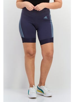 Adidas Women Sportswear Fit Pull On Training Shorts, Dusty Navy  - Image 1