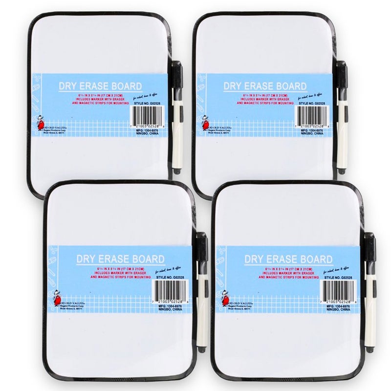 Good Old Values Whiteboard with and Magnet Strips -- 6-1/2" x 8-1/4" (4 Pack) - Image 4