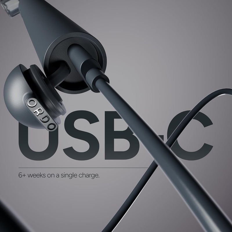 أوردو فرشاة أسنان كهربائية صوتية قابلة للشحن Sonic Edge للبالغين، فرشاة أسنان صوتية مدمجة مع USB-C، بطارية تدوم لأكثر من 6 أسابيع، غطاء سفر، رأس فرشاة واحد وكابل (فحم) - Image 5