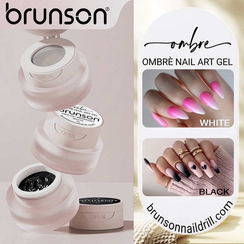 brunson Nail Art Gel - Brunson 2-in-1 Cushion Patting Ombre Nail Art Gel 8gm – UV/LED Nail Gel for Gradient Ombre, French Nail Art & Creative Designs | Sponge & Brush Dual Application Gel for Professional Salon Use - Image 5