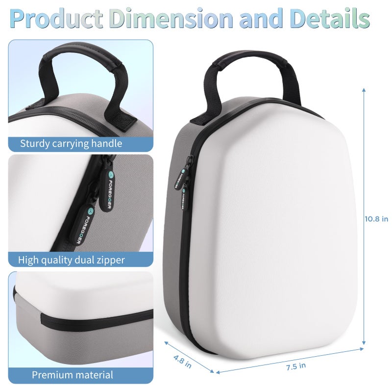 FOREGOER Hard Carrying Case Compatible with Meta Quest 3S/Quest 3/Oculus Quest 2 Official Original/Elite Strap VR Gaming Headset, Portable Travel Vision Pro Case for Touch Controllers Accessories - Image 5