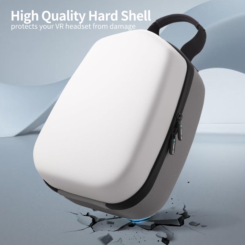 FOREGOER Hard Carrying Case Compatible with Meta Quest 3S/Quest 3/Oculus Quest 2 Official Original/Elite Strap VR Gaming Headset, Portable Travel Vision Pro Case for Touch Controllers Accessories - Image 4