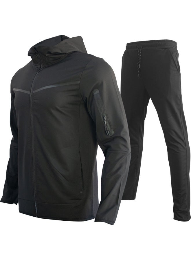 Trendy Men's Suits, Spring And Autumn Sportswear, Casual Jackets And Sweatshirts, Two-piece Set - Image 1