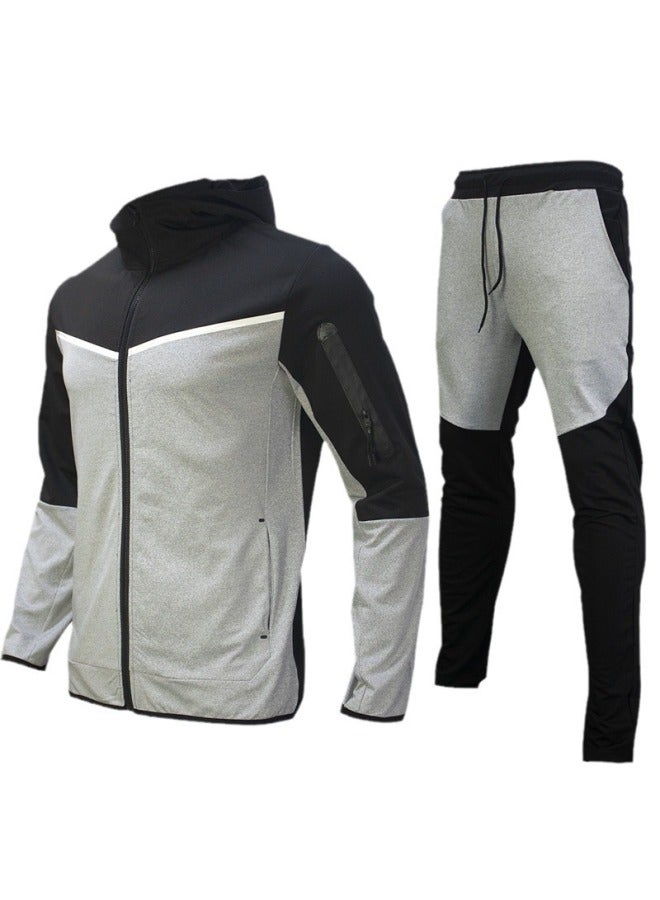 Trendy Men's Suits, Spring And Autumn Sportswear, Casual Jackets And Sweatshirts, Two-piece Set - Image 5