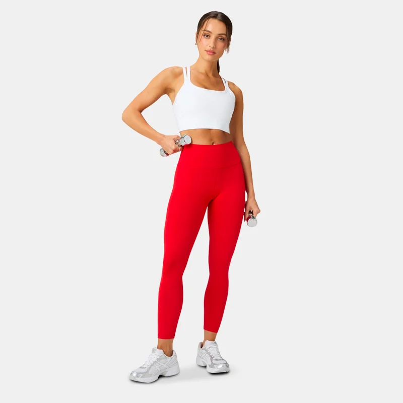 Fabletics White Principal Longline Medium-Support Training Sports Bra for Women | Best Price UAE
