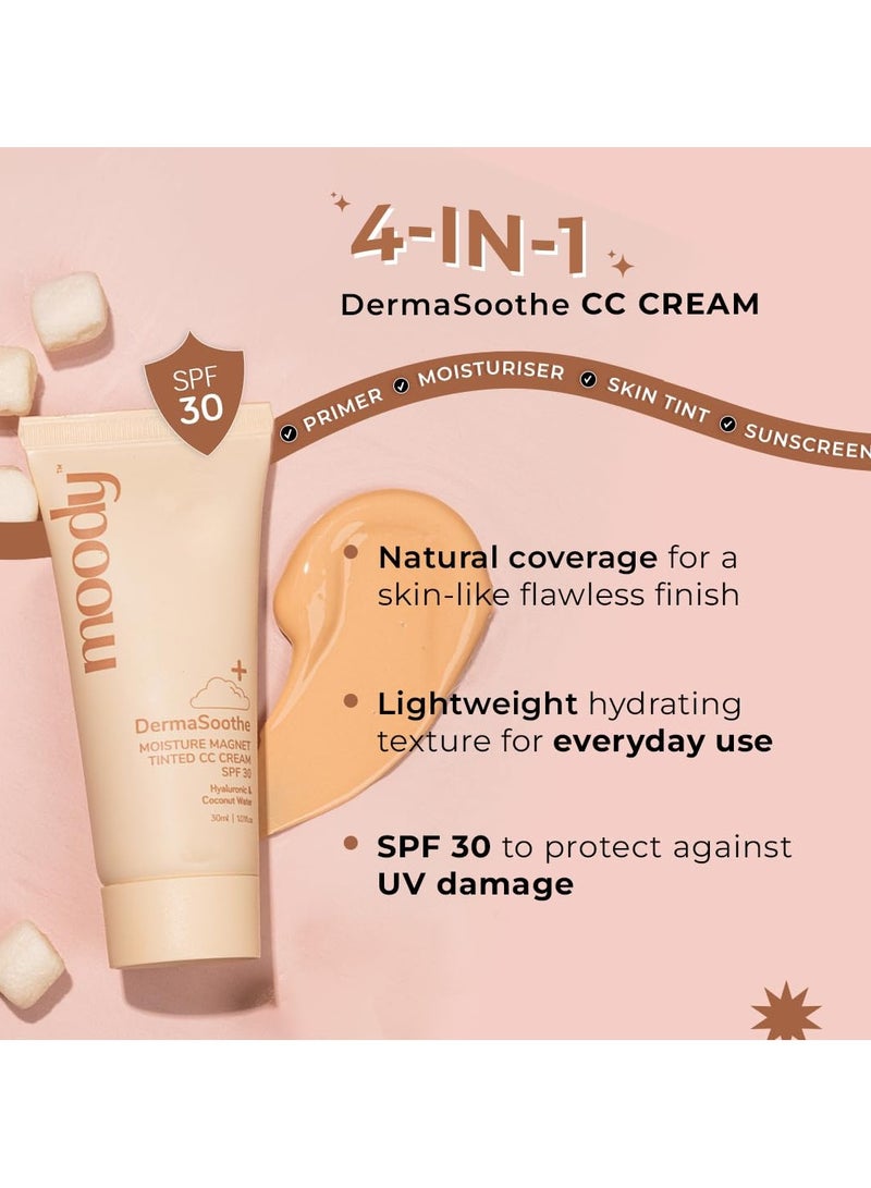  مودي ديرما سوثي سوثي مويستشر ماغنيت كريم سي سي ملون بعامل حماية من الشمس 30 - (ظل عميق) | يعمل كبرايمر ومرطب وملون للبشرة وواقي من الشمس | توهج مكياج خفيف | لجميع أنواع البشرة، 30 مل - Image 2