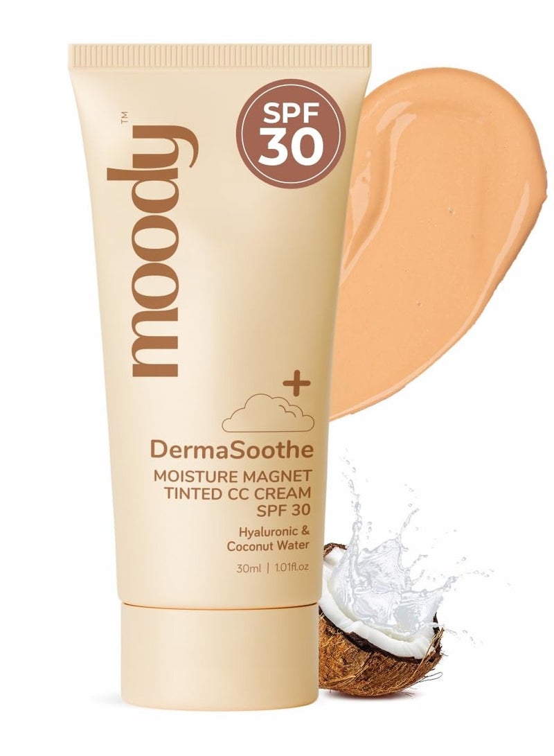  مودي ديرما سوثي سوثي مويستشر ماغنيت كريم سي سي ملون بعامل حماية من الشمس 30 - (ظل عميق) | يعمل كبرايمر ومرطب وملون للبشرة وواقي من الشمس | توهج مكياج خفيف | لجميع أنواع البشرة، 30 مل - Image 1