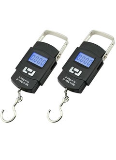 Sunvox 2 Pcs Portable Luggage Scale 50kg Electronic Digital Suitcase Travel Bag Hanging Weighing Scale ((2Pcs))  - Image 1