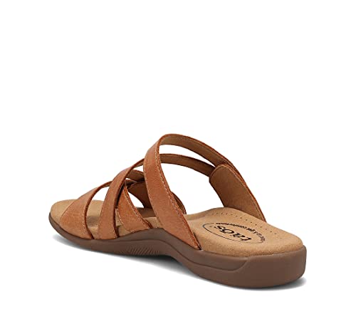 Taos Double U Premium Leather Women's Sandal - Stylish Adjustable Strap Design with Arch Support, Cooling Gel Padding for All-Day Enjoyment and Walking Comfort Caramel 7 (M) US - Image 5