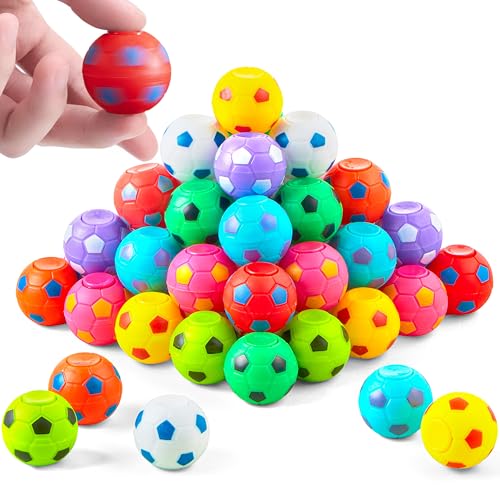 JOYIN 72 Pack Soccer Fidget Spinners for Kids Soccer Party Favors Fidget Toys Bulk Stress Balls Easter Egg Fillers Goodie Bag Stuffers for Birthday Party Treasure Box for Classroom - Image 1