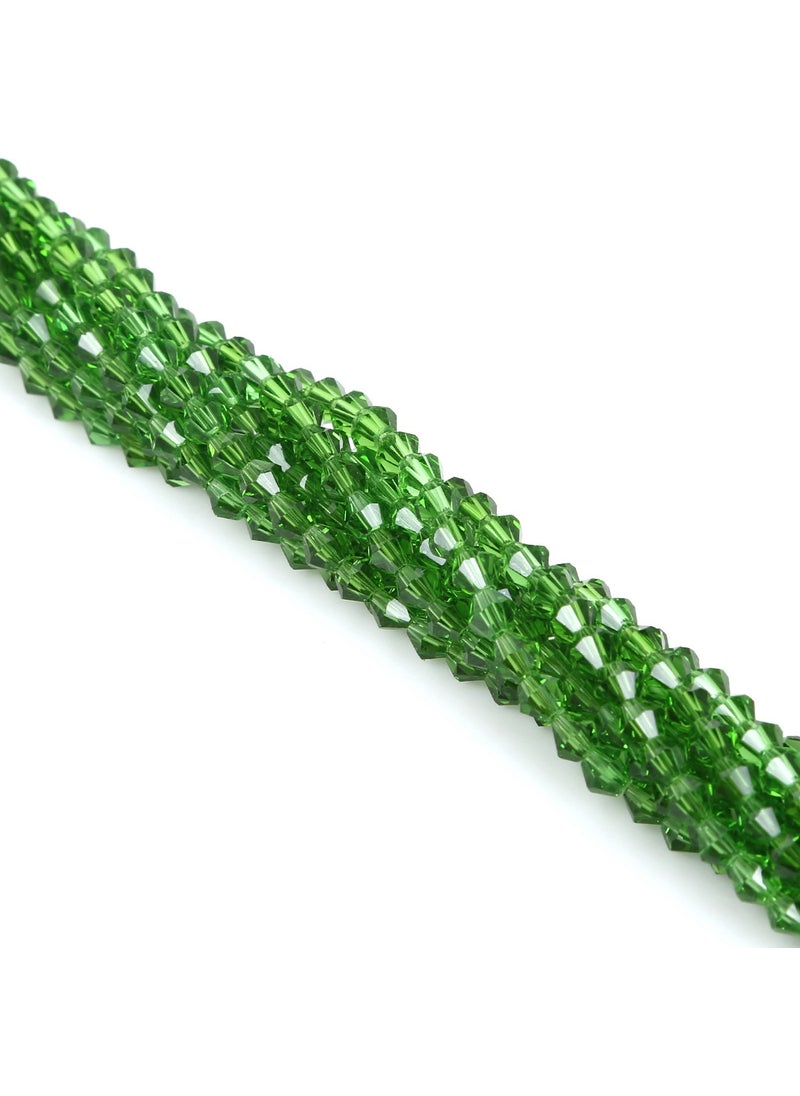 Generic - 4mm Faceted Crystal Beads for DIY Jewelry Green - Image 1
