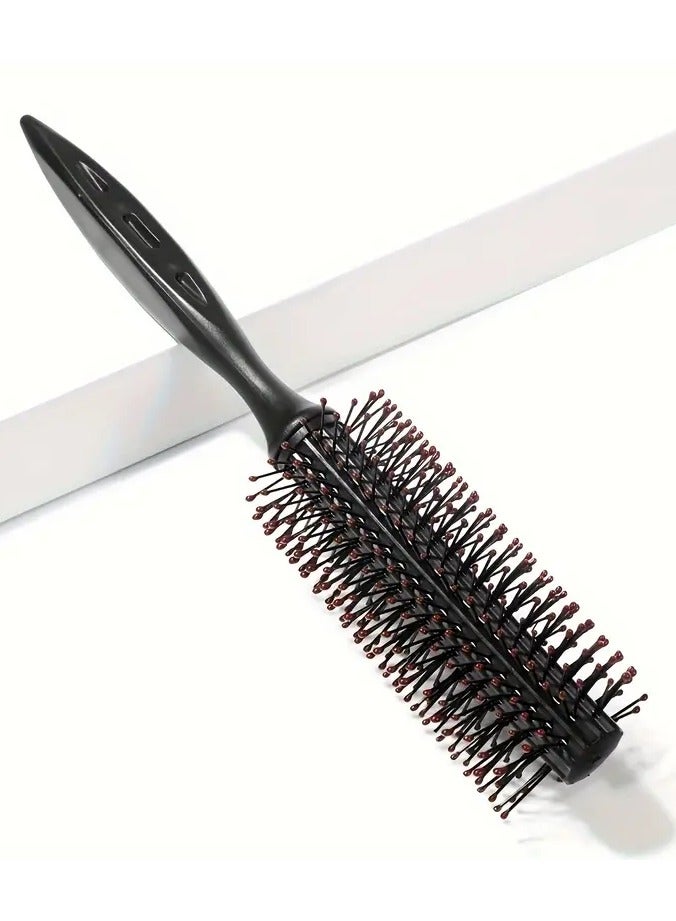 Rozino 1pc Round Hair Comb, Heat-resistant Anti Static Hairdressing Comb, Natural Styling Hair Brush For Blow-drying - Image 1