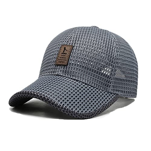 FASHIXD Summer Mesh Baseball Cap for Men Women Trucker Hat Outdoor Sports Running hat (1-Dark Gray) - Image 1