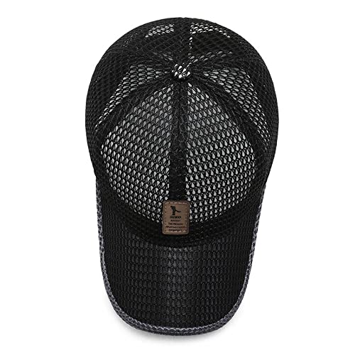 FASHIXD Summer Mesh Baseball Cap for Men Women Trucker Hat Outdoor Sports Running hat (1-Dark Gray) - Image 5
