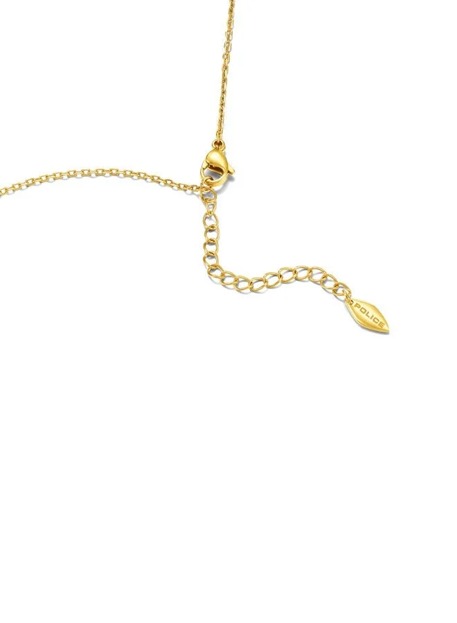 Police  Flora Gold Plated Ladies Necklace With Malachite 450+50MMPEJLN0003201 for Women | Best Price UAE