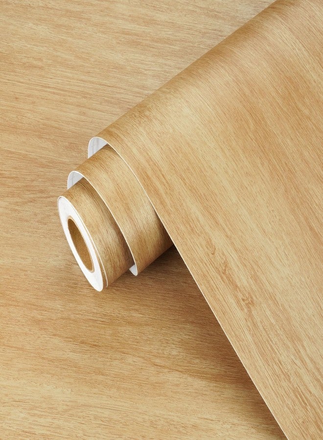 Wallercity Light Wood Contact Paper Self Adhesive Natural Wood Grain Contact Paper for Cabinets Vinyl Wrap Wooden Peel and Stick Countertops Waterproof Oak Wallpaper for Kitchen Bathroom 15.8"x78.7" - Image 1