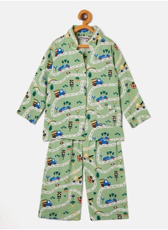 Stylo Bug Traffic Buzz Graphic Print Shirt & Pyjama Set by Styli  - Image 1