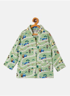 Stylo Bug Traffic Buzz Graphic Print Shirt & Pyjama Set by Styli  - Image 2