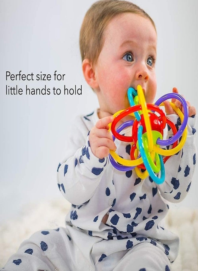 Mummy Please Teething Rattle Toy, BPA Free, Silicone Loops with Rattling Sound, Multicoloured (Loopi Toy 1 Pc) - Image 4