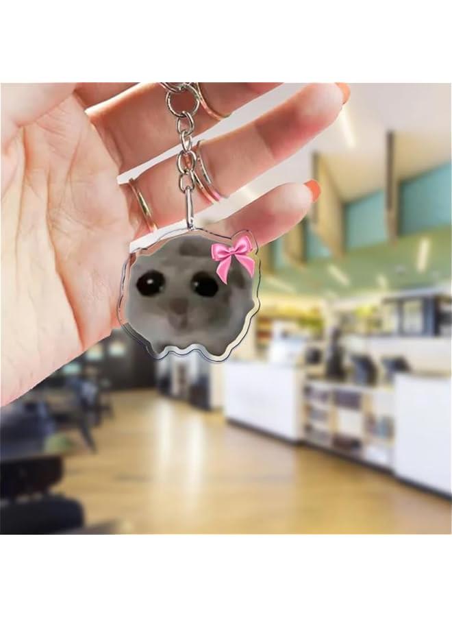 Laughing Hamster Pendant Key Chain, Unique Bag Accessories for Fans, Humorous Key Ring Jewelry Gifts  - Image 3