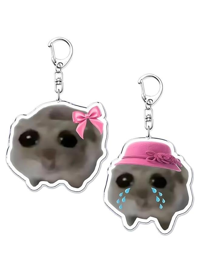 Laughing Hamster Pendant Key Chain, Unique Bag Accessories for Fans, Humorous Key Ring Jewelry Gifts  - Image 5