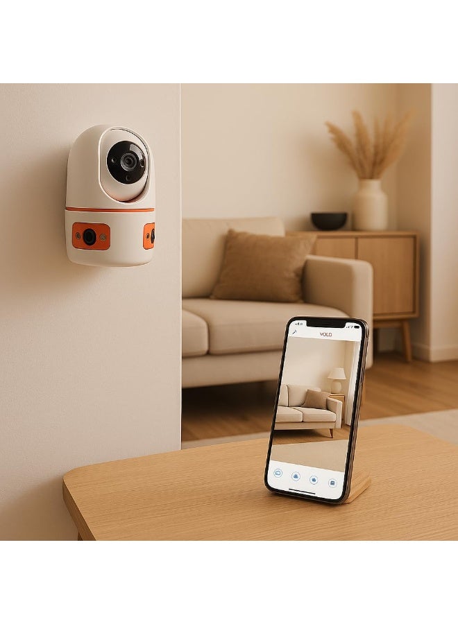 CRONY JF3M Triple-Lens Wireless Security Camera – 6MP PTZ Wi-Fi Indoor/Outdoor Home Surveillance System With Night Vision, Smart Motion Detection, Remote App Control & 360° Pan-Tilt Monitoring - Image 3