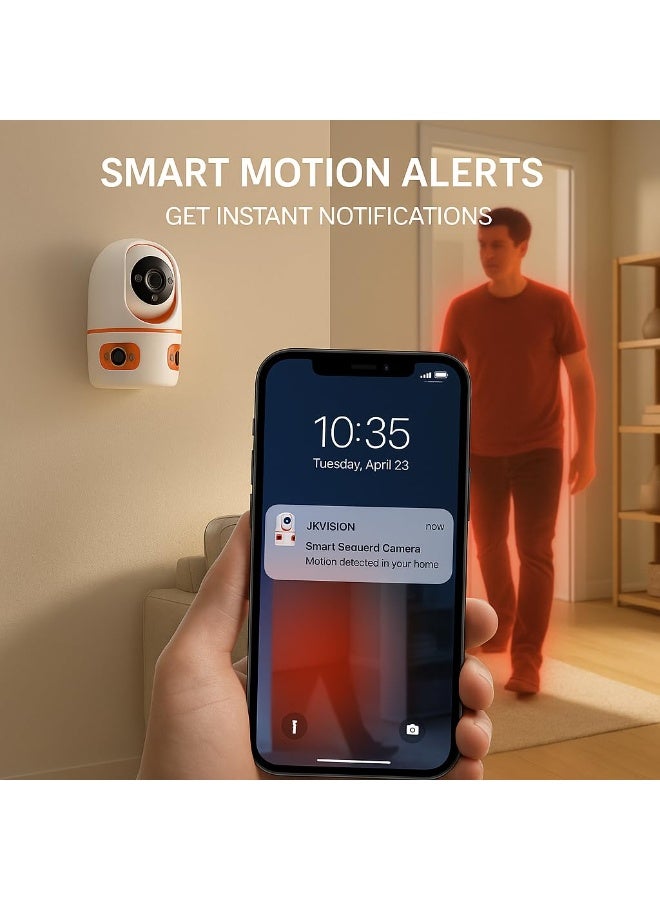 CRONY JF3M Triple-Lens Wireless Security Camera – 6MP PTZ Wi-Fi Indoor/Outdoor Home Surveillance System With Night Vision, Smart Motion Detection, Remote App Control & 360° Pan-Tilt Monitoring - Image 5