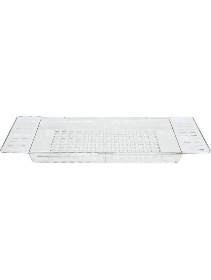 Translucent Green Adjustable Expandable Bathtub Tray Table PET Bathroom Relaxation - Image 1
