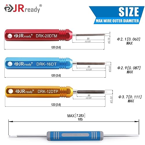 JRready ST5231 Deutsch Pin Removal Tool DRK-20DTM DRK-16DT DRK-12DTP with DRK-RT1B, Connector Release Tool for Deutsch Solid Contacts - Image 2