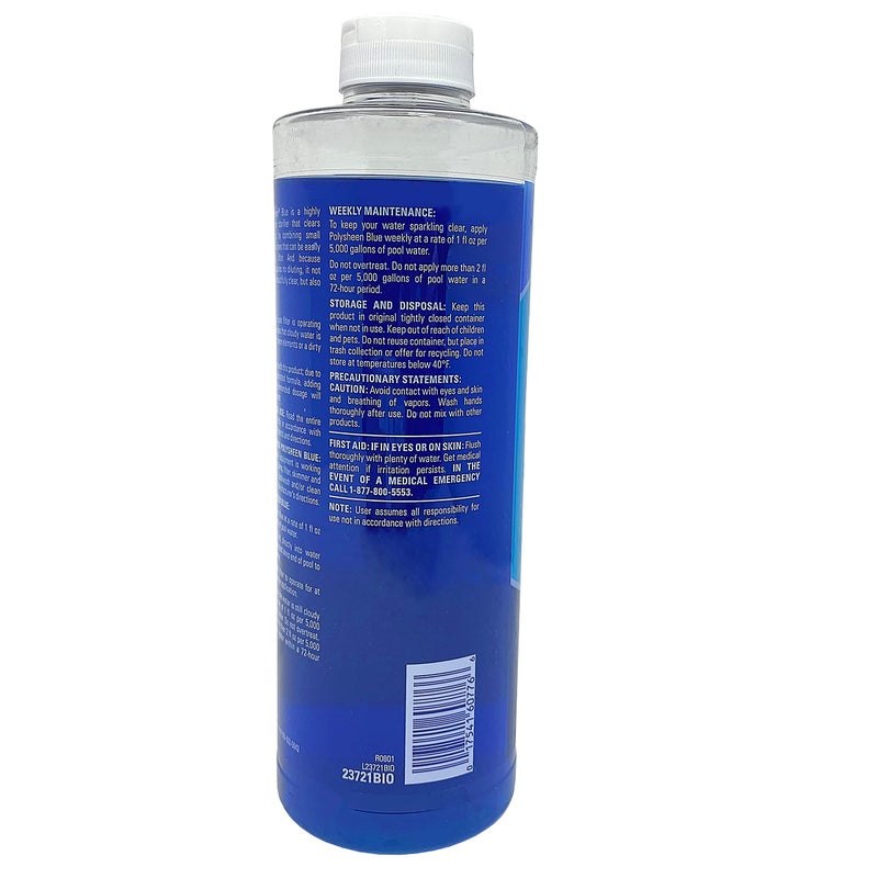 BioGuard Polysheen Blue Clarifier - 1 Quart, Pack of 2, Fast-Acting Formula & Highly Concentrated Water Clarifier, Effective for All Swimming Pool and Filter Types - Image 3