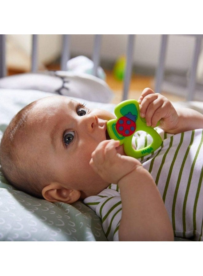 HABA Lucky Shamrock Safe Silicone Teether and Grasping Toy for Developmental and Sensory Play for Babies 6 Months and Up - Dishwasher Safe - Image 3